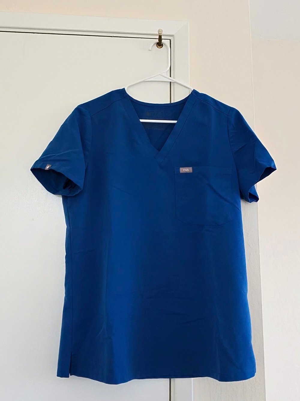 Womens Blue V-Neck scrub top